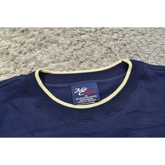 M&C Sport Fisherman Blue Pullover Sweater Crew Neck Big 2X, Cotton Blend - Picture 4 of 7